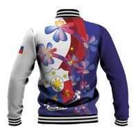 Philippines Sun Plumeria Floral Baseball Jacket Unique Stylized