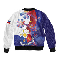 Philippines Sun Plumeria Floral Bomber Jacket Unique Stylized