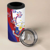 Philippines Sun Plumeria Floral 4 in 1 Can Cooler Tumbler Unique Stylized