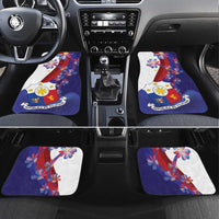 Philippines Sun Plumeria Floral Car Mats Unique Stylized