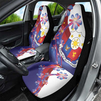Philippines Sun Plumeria Floral Car Seat Cover Unique Stylized