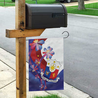 Philippines Sun Plumeria Floral Garden Flag Unique Stylized