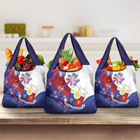 Philippines Sun Plumeria Floral Grocery Bag Unique Stylized