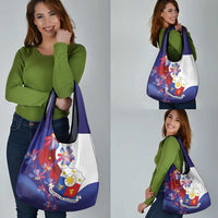 Philippines Sun Plumeria Floral Grocery Bag Unique Stylized