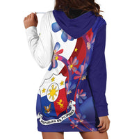 Philippines Sun Plumeria Floral Hoodie Dress Unique Stylized