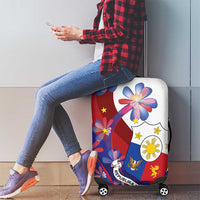 Philippines Sun Plumeria Floral Luggage Cover Unique Stylized