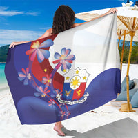 Philippines Sun Plumeria Floral Sarong Unique Stylized
