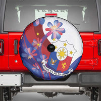 Philippines Sun Plumeria Floral Spare Tire Cover Unique Stylized