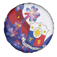 Philippines Sun Plumeria Floral Spare Tire Cover Unique Stylized