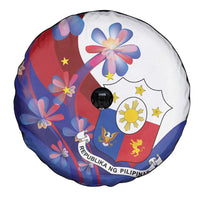 Philippines Sun Plumeria Floral Spare Tire Cover Unique Stylized