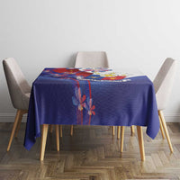 Philippines Sun Plumeria Floral Tablecloth Unique Stylized