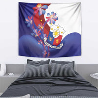 Philippines Sun Plumeria Floral Tapestry Unique Stylized