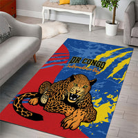 DR Congo Independence Day Area Rug Congo-Kinshasa Leopard