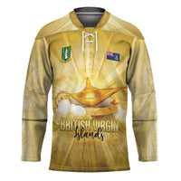 Personalised British Virgin Islands Hockey Jersey Vintage Gold Oil Lamp