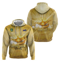 Personalised British Virgin Islands Hoodie Vintage Gold Oil Lamp