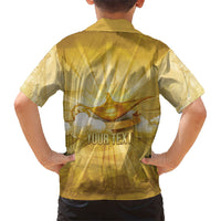 Personalised British Virgin Islands Kid Hawaiian Shirt Vintage Gold Oil Lamp