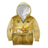 Personalised British Virgin Islands Kid Hoodie Vintage Gold Oil Lamp