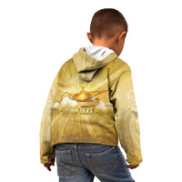 Personalised British Virgin Islands Kid Hoodie Vintage Gold Oil Lamp