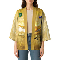Personalised British Virgin Islands Kimono Vintage Gold Oil Lamp