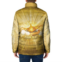 Personalised British Virgin Islands Padded Jacket Vintage Gold Oil Lamp