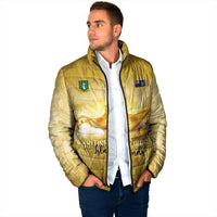 Personalised British Virgin Islands Padded Jacket Vintage Gold Oil Lamp