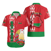 Belarus Hawaiian Shirt Belarusian Coat Of Arms Flag Style - Wonder Print Shop