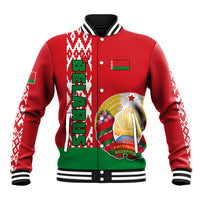 Custom Belarus Baseball Jacket Belarusian Coat Of Arms Flag Style - Wonder Print Shop