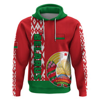 Custom Belarus Hoodie Belarusian Coat Of Arms Flag Style - Wonder Print Shop