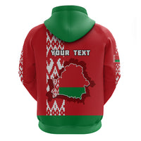 Custom Belarus Hoodie Belarusian Coat Of Arms Flag Style - Wonder Print Shop