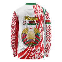 3 July Belarus Independence Day Long Sleeve Shirt Belarusian Flag Style Special Version LT01