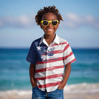 Liberia Flag Kid Hawaiian Shirt Grunge Stylized