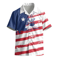 Liberia Flag Kid Hawaiian Shirt Grunge Stylized