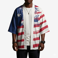 Liberia Flag Kimono Grunge Stylized