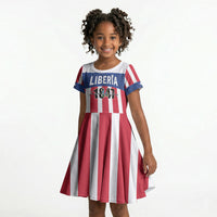 Personalized Liberia 1847 Kid Short Sleeve Dress Happy Independence Day