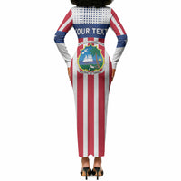 Personalized Liberia 1847 Long Sleeve Bodycon Dress Happy Independence Day