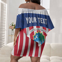 Personalized Liberia 1847 Off Shoulder Short Dress Happy Independence Day