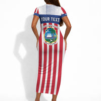 Personalized Liberia 1847 Short Sleeve Bodycon Dress Happy Independence Day