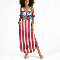 Personalized Liberia 1847 Summer Maxi Dress Happy Independence Day