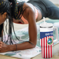 Personalized Liberia 1847 Tumbler With Handle Happy Independence Day