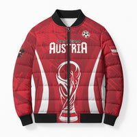 Custom Austria 2026 World Football Bomber Puffer Jacket Immer wieder Osterreich