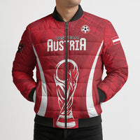 Custom Austria 2026 World Football Bomber Puffer Jacket Immer wieder Osterreich