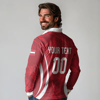 Custom Austria 2026 World Football Long Sleeve Polo Shirt Immer wieder Osterreich