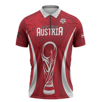 Custom Austria 2026 World Football Zipper Polo Shirt Immer wieder Osterreich