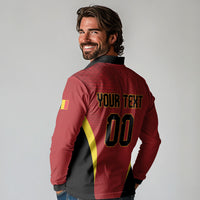 Custom Belgium 2026 World Football Long Sleeve Polo Shirt De Rode Duivels Go Champions