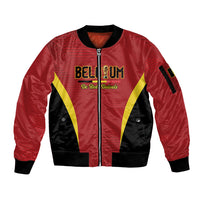 Custom Belgium 2026 World Football Sleeve Zip Bomber Jacket De Rode Duivels Go Champions