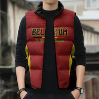 Custom Belgium 2026 World Football Sleeveless Puffer Jacket De Rode Duivels Go Champions