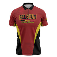 Custom Belgium 2026 World Football Zipper Polo Shirt De Rode Duivels Go Champions