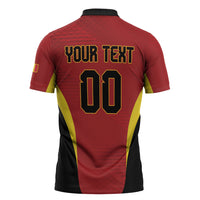 Custom Belgium 2026 World Football Zipper Polo Shirt De Rode Duivels Go Champions