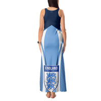 England Football Tank Maxi Dress Lionesses Blue Sporty Style - Wonder Print Shop