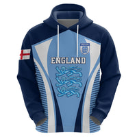Personalised England Football Hoodie Lionesses Blue Sporty Style - Wonder Print Shop